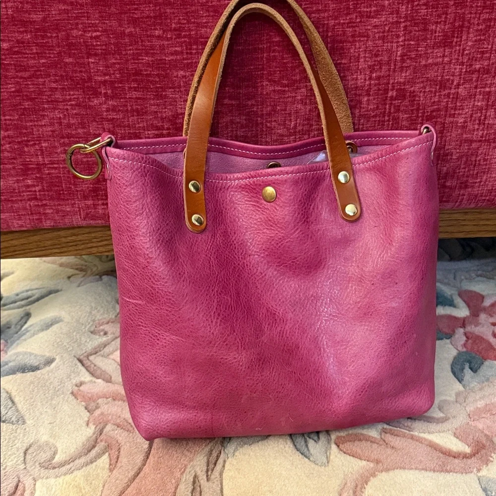 Pink Leather Tote Bag - Picture 2 of 2